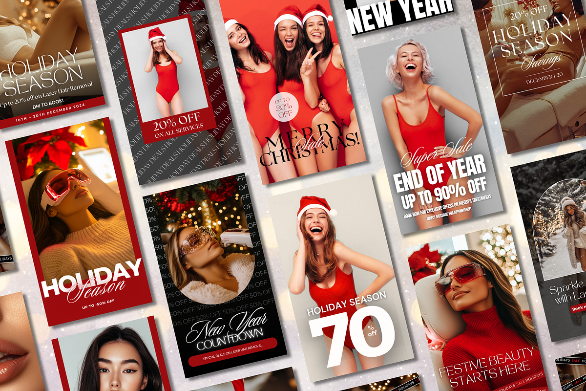 Laser Hair Removal Holidays Insta, a Social Media Template by DesignsbyMariaStudio (Photo 5 of 10)