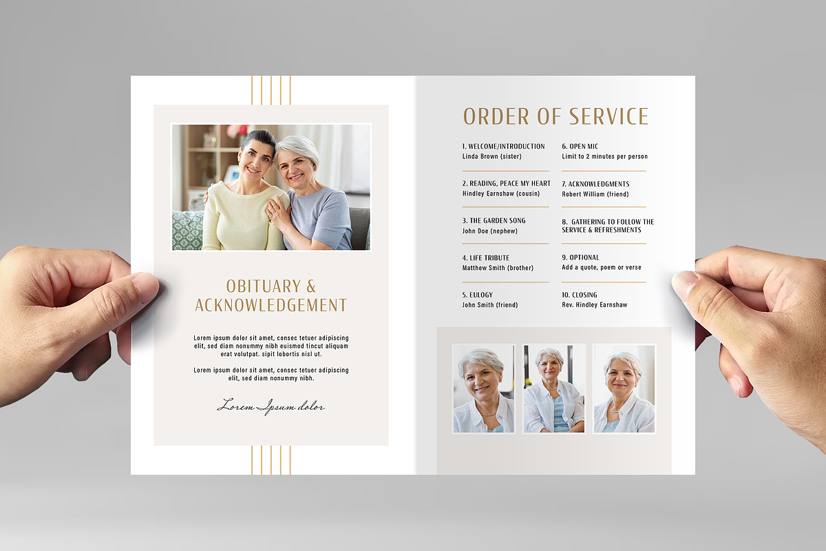 Funeral Program Template, a Flyer Template by BrandPacks (Photo 3 of 6)