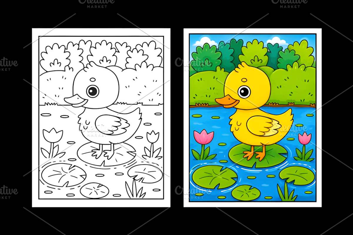 FARM ANIMALS COLORING BOOK for KIDS, an Animal Illustration by Ink Gallery (Photo 6 of 7)