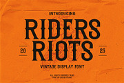 Riders Riots - Vintage Display Font, a Serif Font by Dikas Studio (Thumbnail 1 of 7)