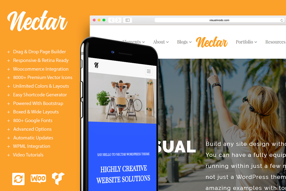 Nectar Multi-Purpose WordPress Theme, a WordPress Template by Visualmodo (Photo 1 of 20)