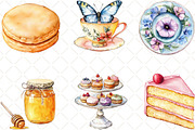 Watercolor Tea Time Clipart Bundle, an Illustration by Black Bird Studio (Thumbnail 3 of 6)