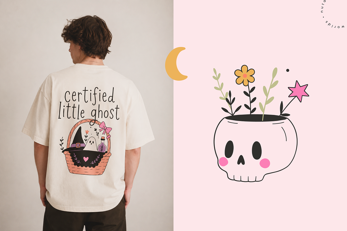 Pastel Spooky Halloween Clipart, an Object Illustration by Nutalin Art (Photo 9 of 14)