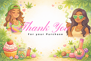 Bold & Easy Stoner Girl Coloring, a Person Illustration by Neon Studio (Thumbnail 3 of 3)