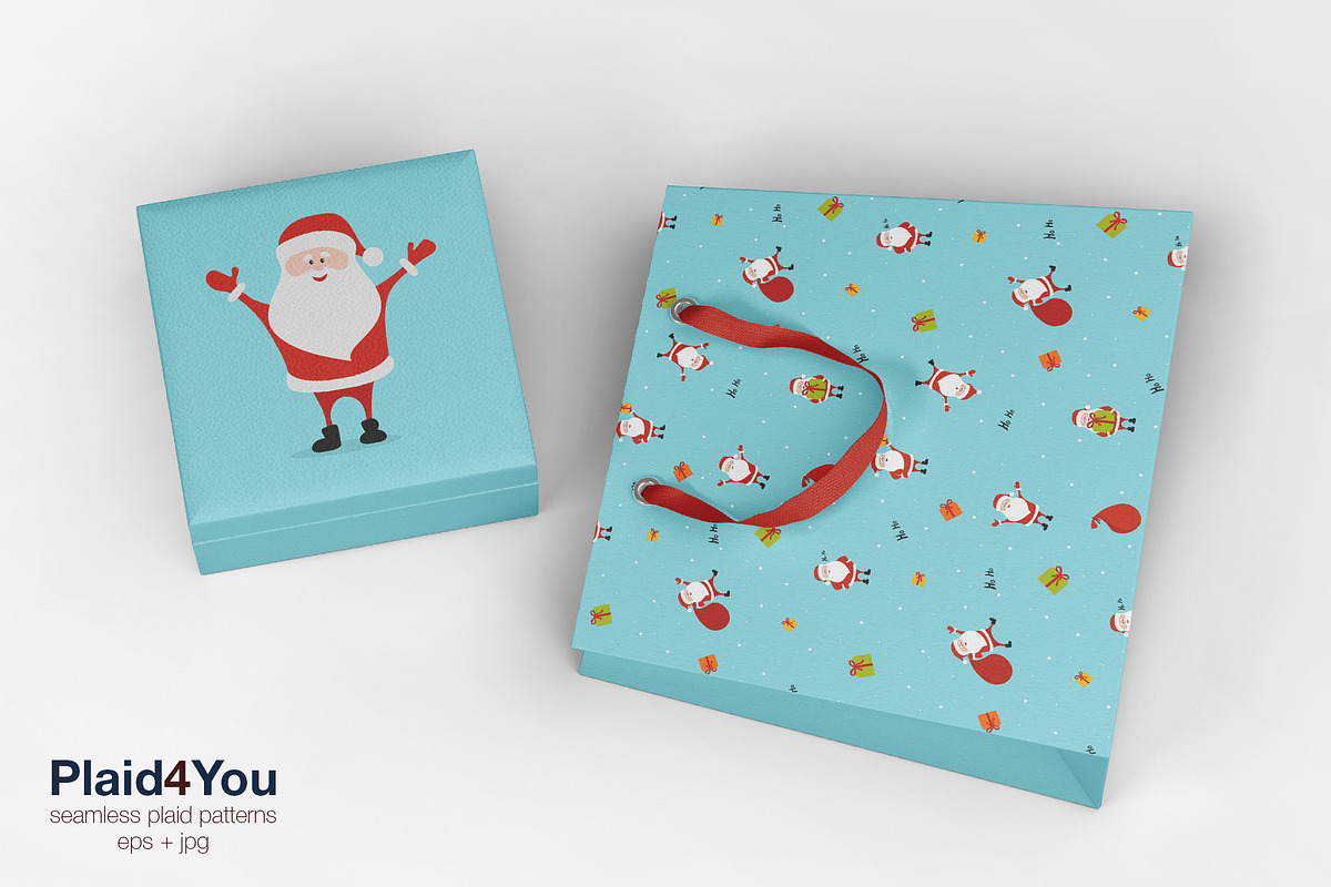 Santa Claus Illustrations & Pattern, a Decorative Illustration by Plaid4You (Photo 6 of 9)