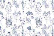 Wild flowers,herbs,herbaceous plants, a Texture Illustration by Good Studio (Thumbnail 11 of 22)