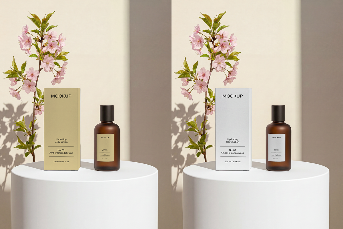 Cosmetic Bottle & Box Mockup, a Packaging Mockup by PopotLane (Photo 2 of 3)