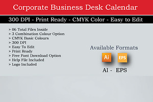 Corporate 2017 Table Calendar