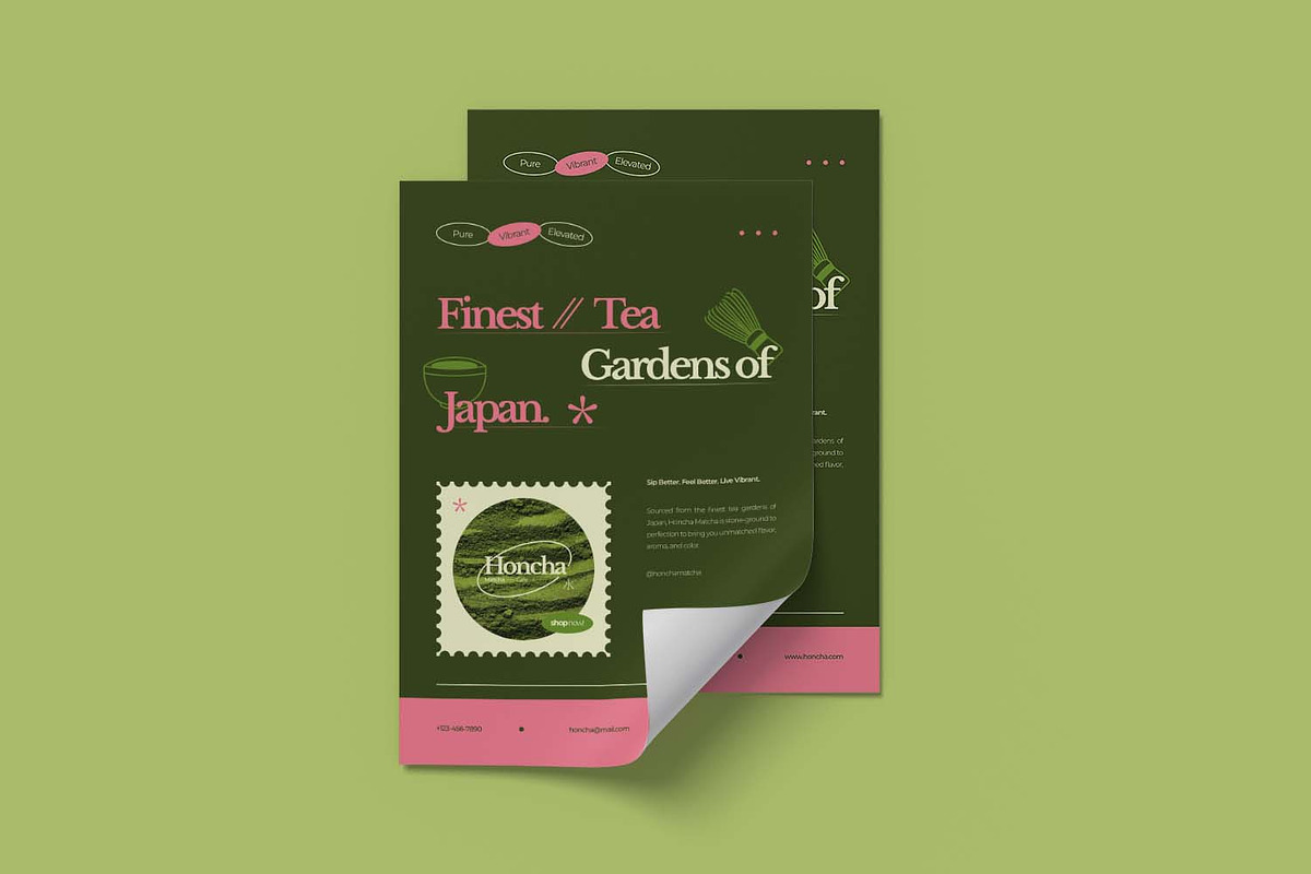 Honcha Matcha Cafe - Poster, a Poster Template by VUNIRA (Photo 1 of 3)