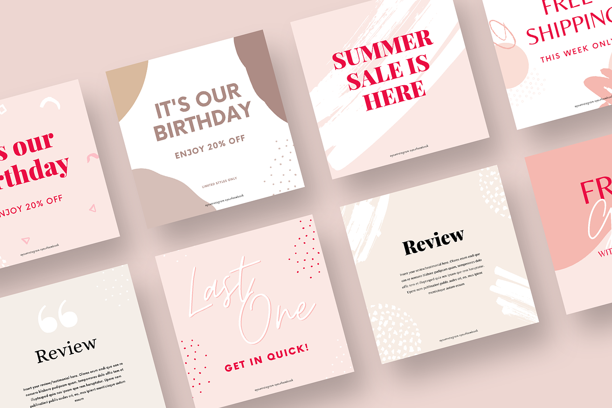 Modern Femme Social Media Templates, a Social Media Template by Marketing Your Brand (Photo 11 of 12)