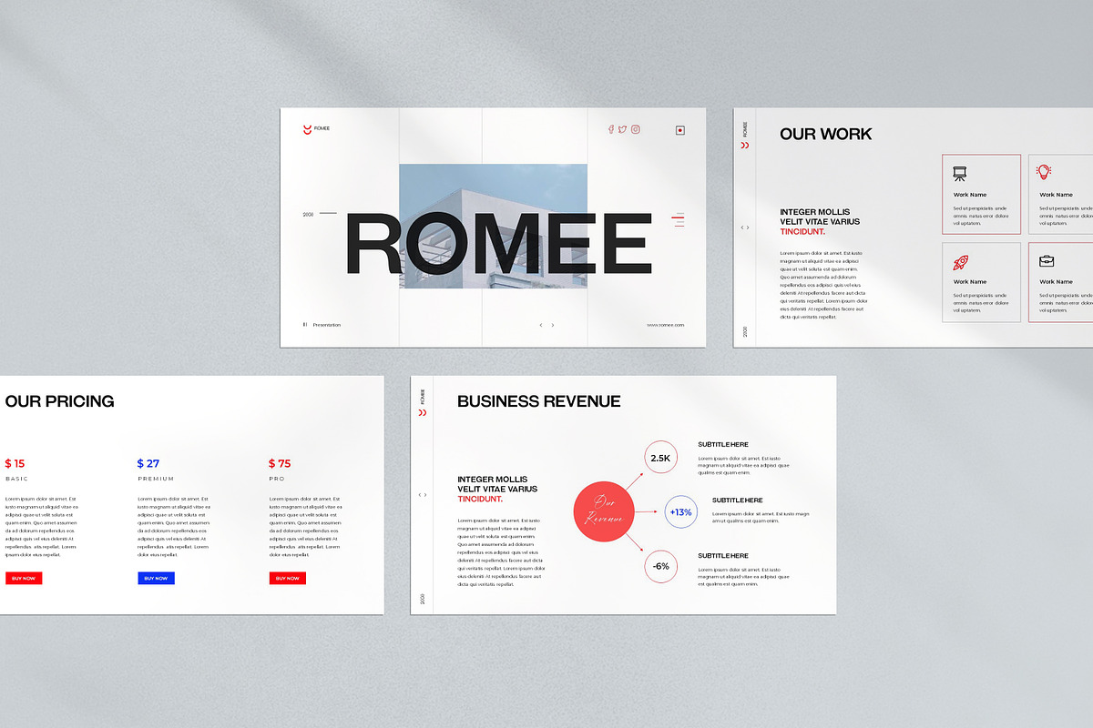 Romee Business Presentation Template, a Presentation Template by evgenystudio (Photo 5 of 10)