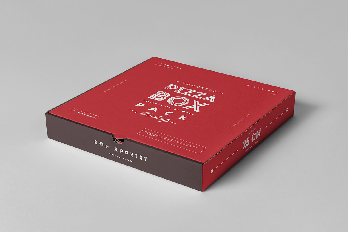 25 Pizza Box Mock-up, a Packaging Mockup by Yogurt86 (Photo 4 of 9)