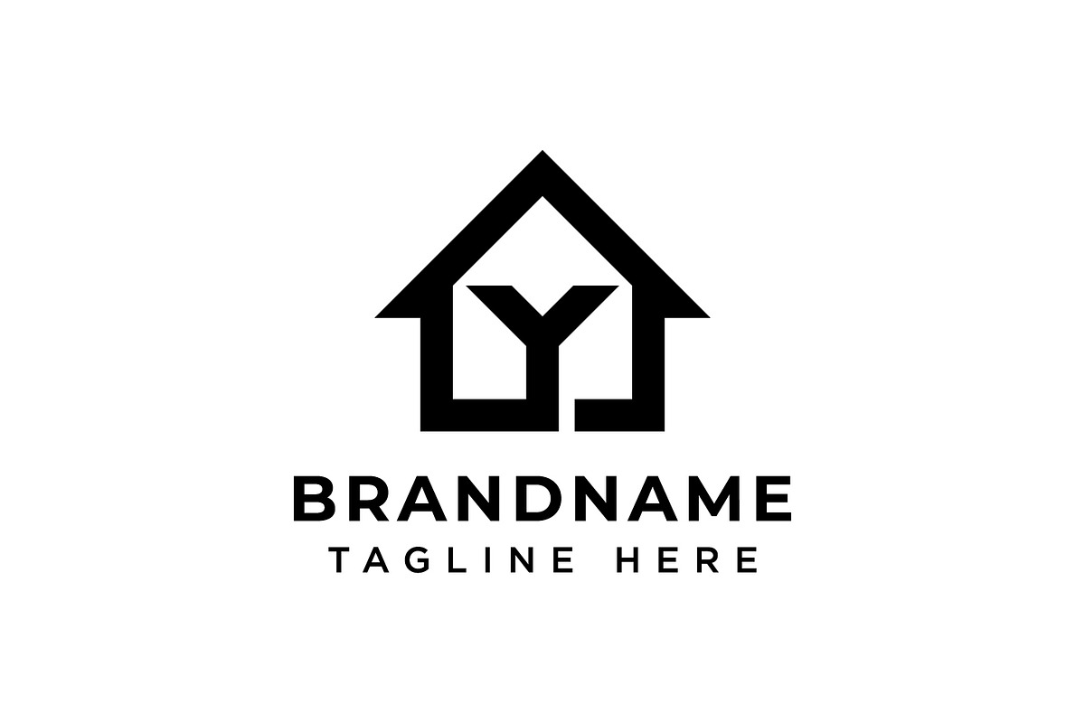 Letter Y Home Modern Logo, a Branding & Logo Template by Pray Art Design Studio