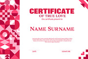 Certificate template with valentine, an Illustration by Buch&Bee (Thumbnail 1 of 3)