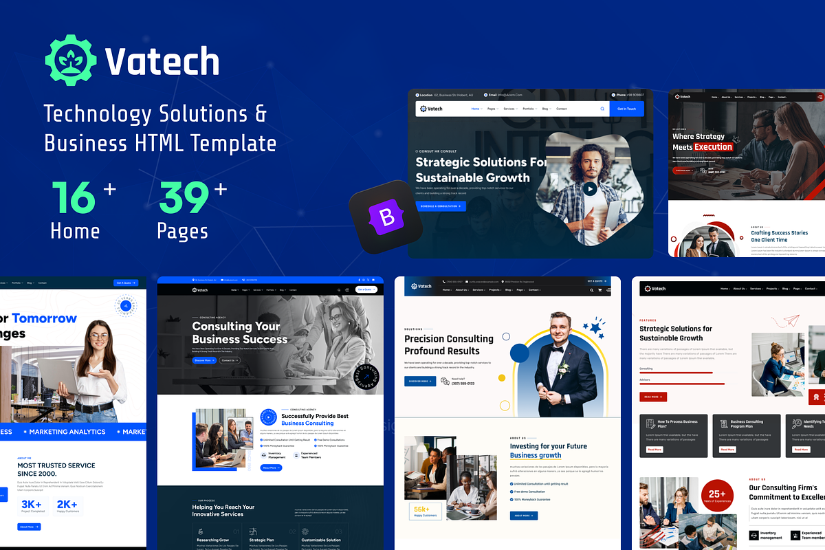 Technology Solutions HTML Template, a HTML Template by AliThemes (Photo 1 of 17)