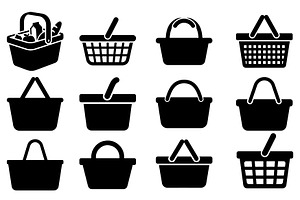 Shopping and Grocery Basket, an Object Illustration by jahid234
