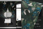 Magpie Birds Floral Pattern, a Pattern Graphic by paper aesthetic (Thumbnail 3 of 9)