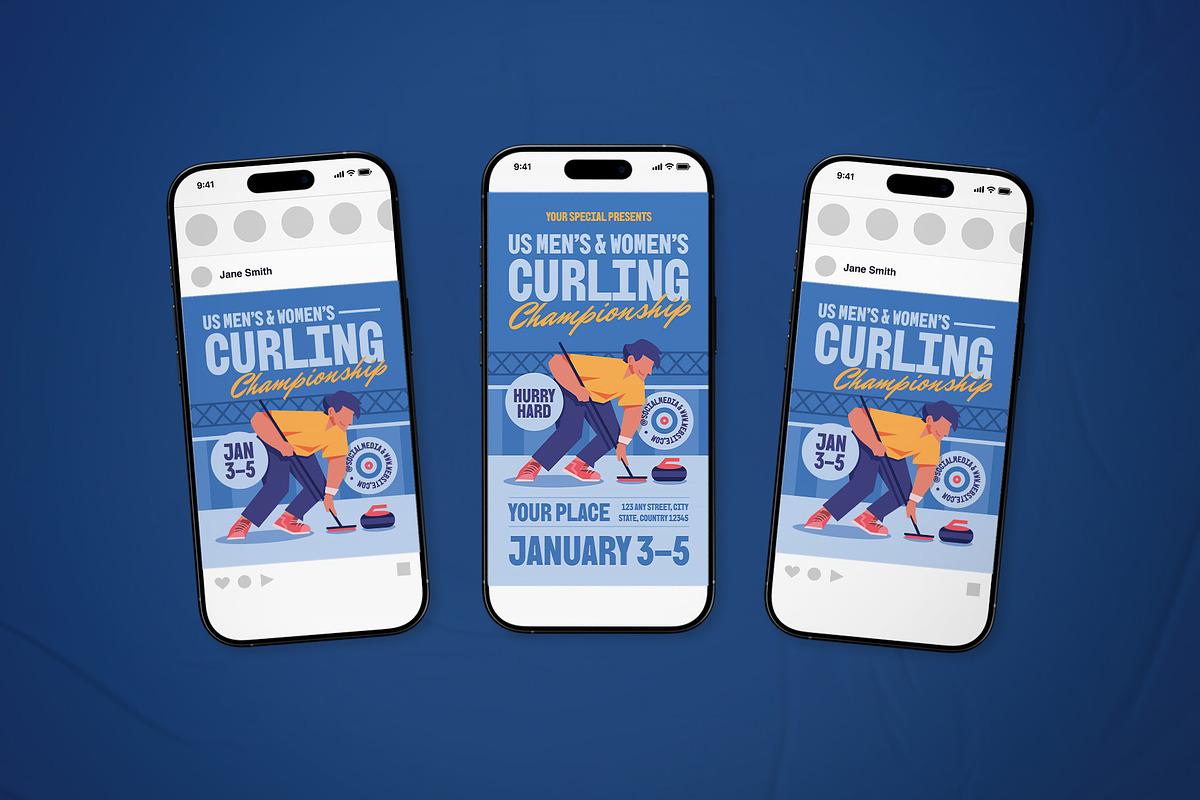 US Curling Championship Flyer Set, a Flyer Template by The Good Store (Photo 2 of 2)