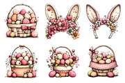 Whimsical easter clipart set, an Illustration by SinaCreation (Thumbnail 4 of 10)