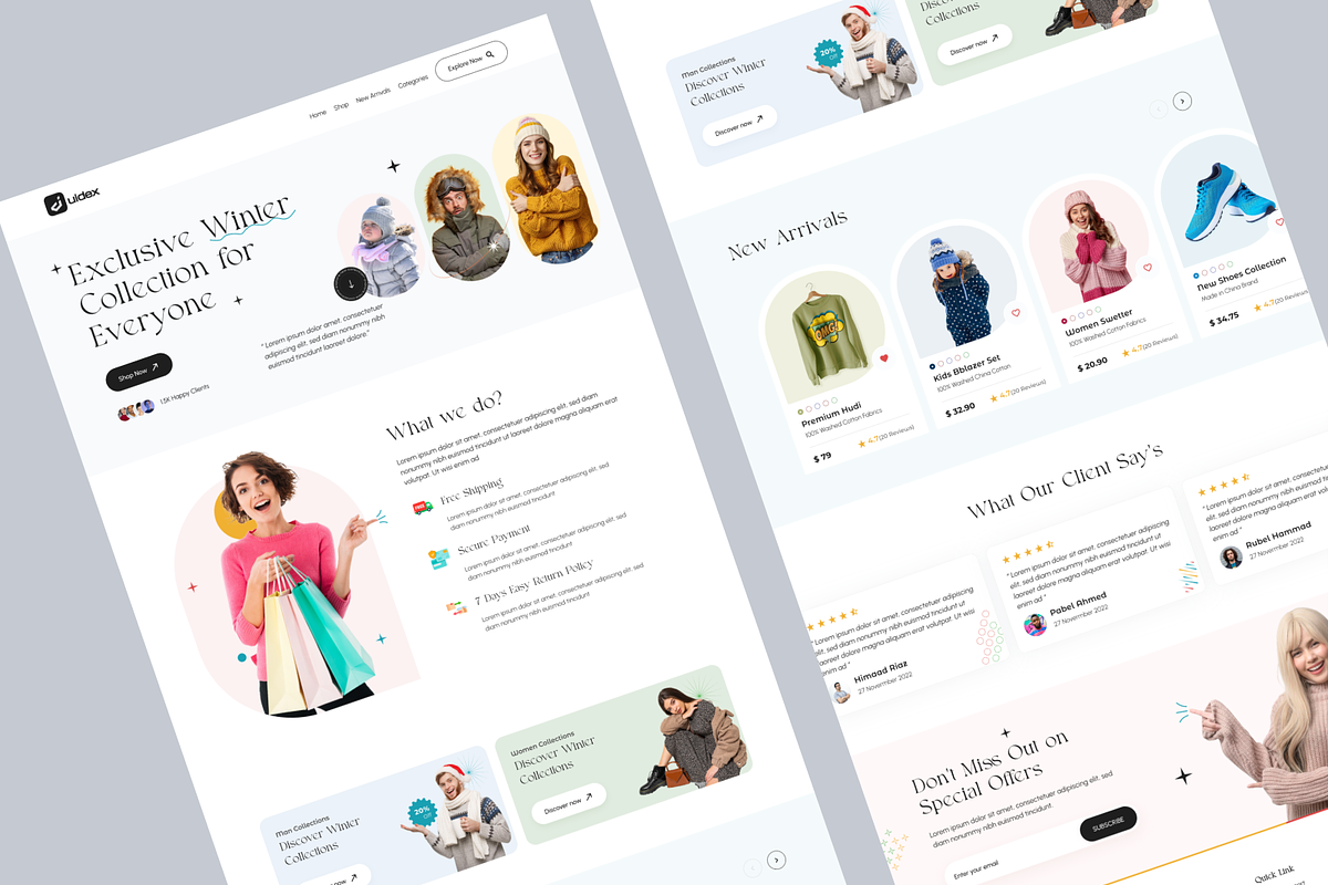 E-Commerce Landing Page Design, a Landing Page Template by UiDex (Photo 3 of 4)