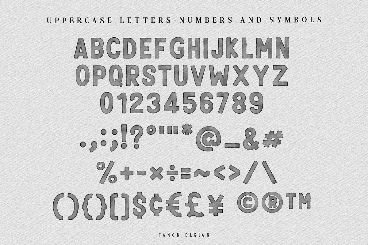 Rough Raw Watercolor Collection, a Handwritten Font by Tanondesign (Photo 6 of 10)
