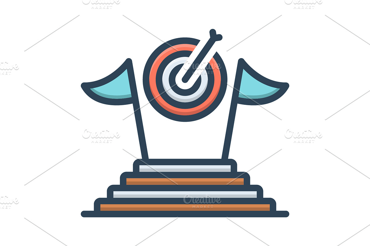 Missions aim color icon, a Duotone Icon by Creative priyanka