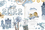 Cute Tiger and Christmas Watercolor, an Animal Illustration by Ann Art Houze (Thumbnail 3 of 11)