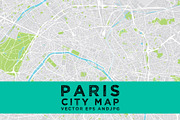 Paris city map. Vector and Jpg, a Transportation Illustration by ink drop (Thumbnail 1 of 6)