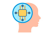 Artificial intelligence Flat Icon, a Duotone Icon by Pexelpy (Thumbnail 1 of 2)