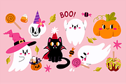 Cute HALLOWEEN clip art, a Seasonal Illustration by UnaAnya (Thumbnail 2 of 5)