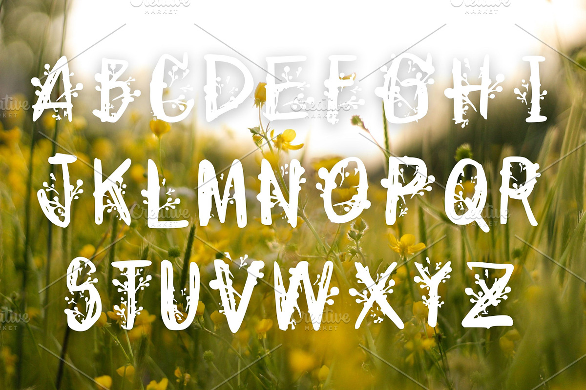 Natural Wildflower Font, SVG font, a Font by Tattoo Worker Studio (Photo 3 of 4)