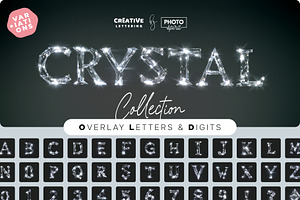 Sparkling Crystals Letters Overlays, a Symbol Font by PhotoSpirit