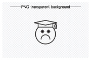 Bored and Moody Student Emoticon Set, an Outline Icon by Designfour (Thumbnail 3 of 7)