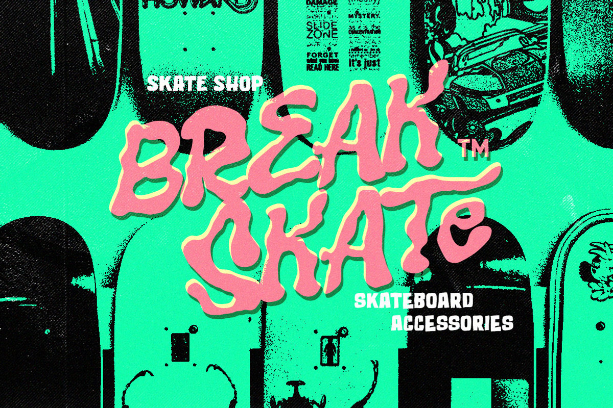 Broken Habit – Funky Street Display, a Handwritten Font by Littlehand (Photo 10 of 10)