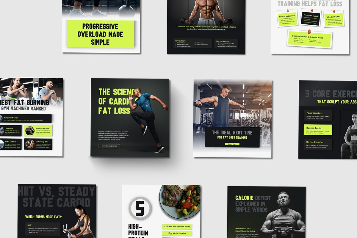 Canva Gym & Fitness Instagram Post preview 4