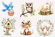 Forest Spring Woodland Animals, an Illustration by CreationArt (Thumbnail 3 of 5)