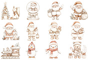 Cozy White Christmas Clipart, an Illustration by Designworld (Thumbnail 3 of 5)
