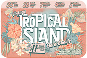 Vintage Tropical Floral Bundle, an Object Graphic by Phosphorus Design Co. (Thumbnail 1 of 8)