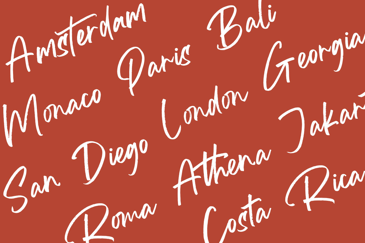 Costa Rica - Handwritten Font, a Script Font by din-studio.com