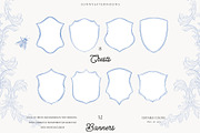 Azure Baroque LineArt, a Decorative Illustration by SunnyAfternoons (Thumbnail 6 of 15)