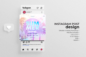 Summer Moments PSD Instagram Banner