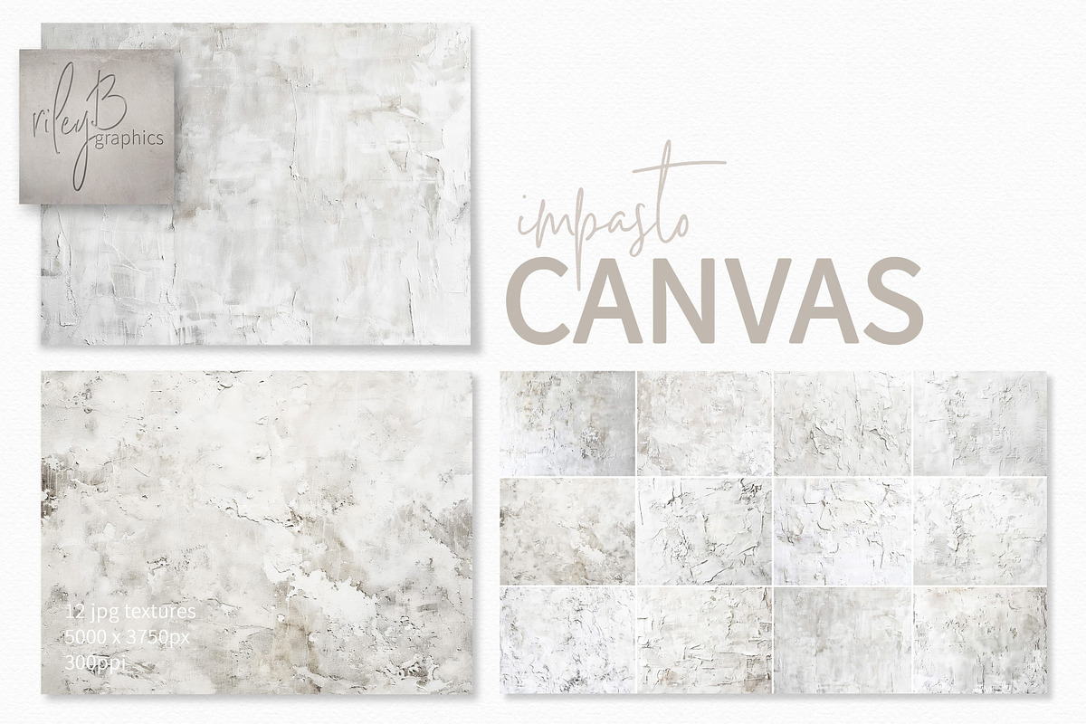 Impasto Canvas, a Texture Graphic by rileyBgraphics (Photo 1 of 6)