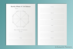 Life Balance Wheel A4 Printable