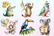 Cute Safari Party Animal Watercolor, a Graphic by CitraGraphics (Thumbnail 3 of 4)