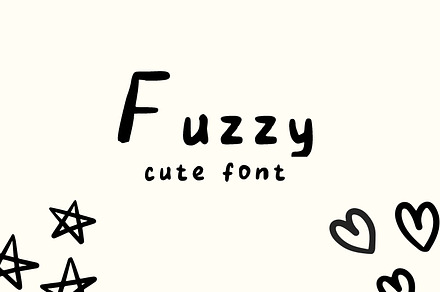 Fuzzy Font, a Handwritten Font by AnnaEshka