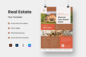 Modern Real Estate Flyer Template V4, a Flyer Template by twinstd