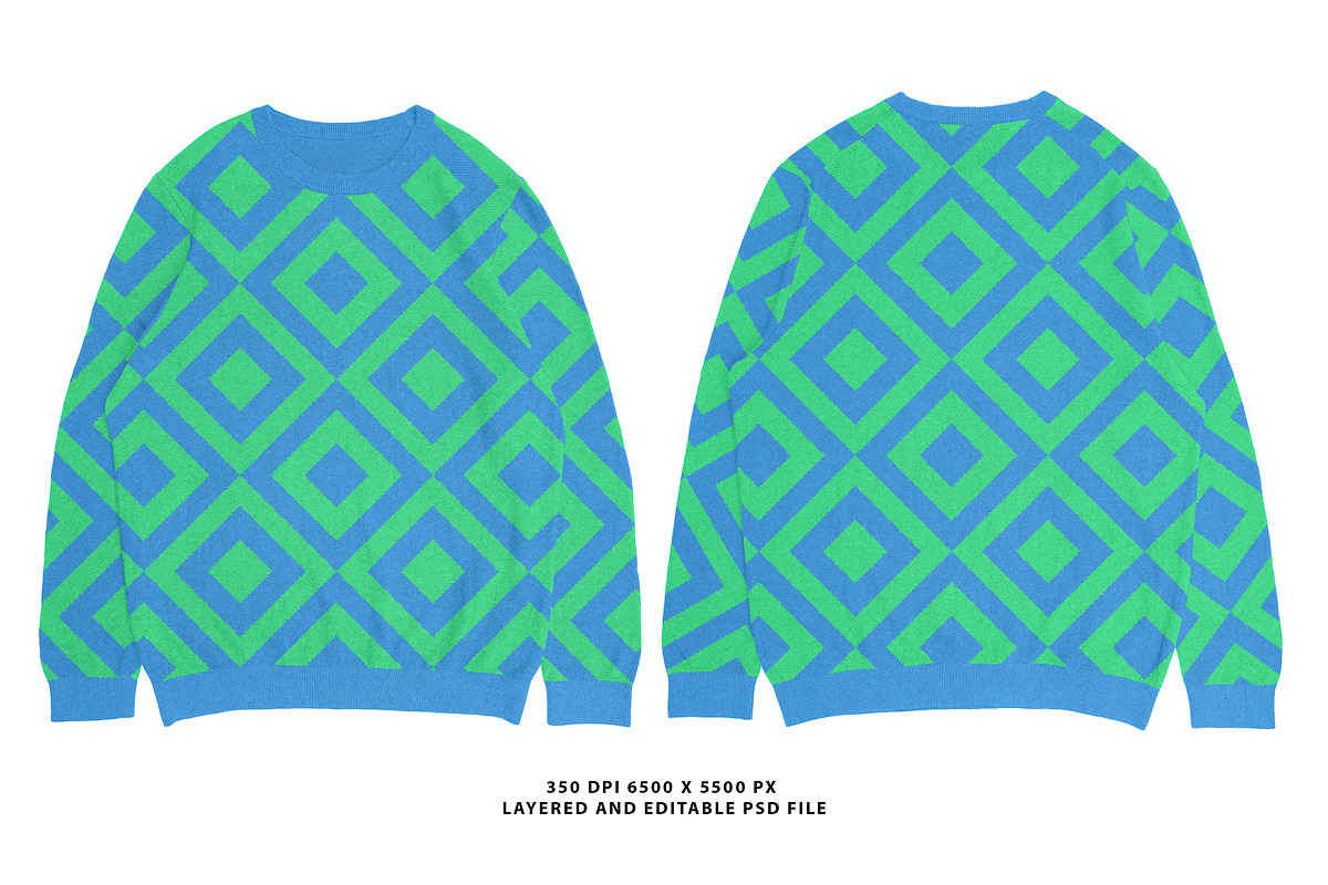 Realistic Knitted Sweater Mockup, a Hoody Mockup by Uncentrifuged Pressure (Photo 3 of 10)