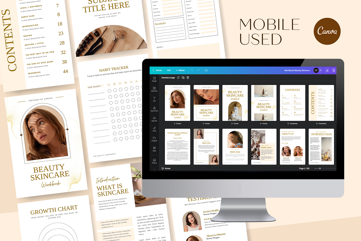 Workbook Beauty Skincare - CANVA, a Templates & Theme by Azruca (Photo 2 of 12)