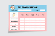 Behavior Charts For Kids, a Stationery Template by Amit Debnath (Thumbnail 2 of 2)