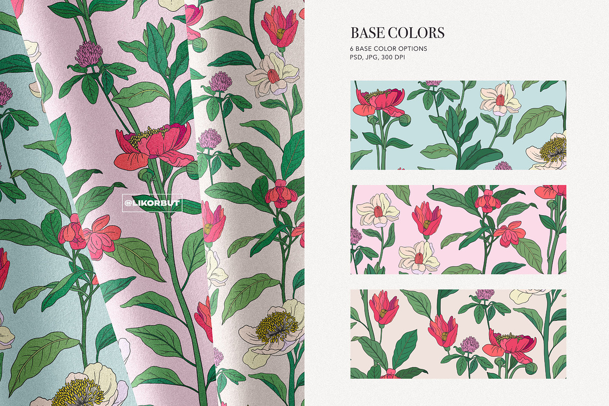 Rustle Botanical Pattern and Motifs, a Pattern Graphic by likorbut (Photo 5 of 12)